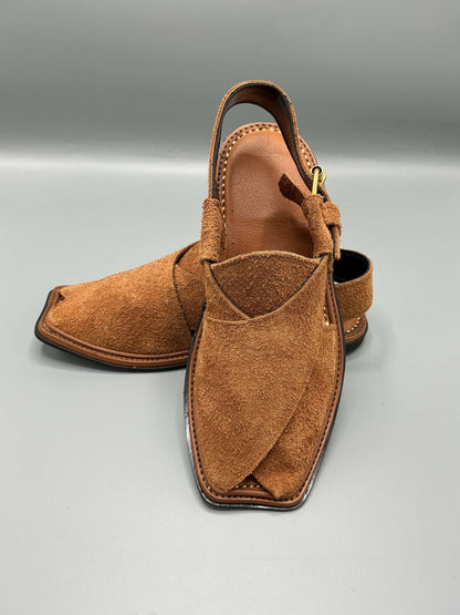 Light Brown Peshawari Chappals – Classic Elegance in Pure Leather
