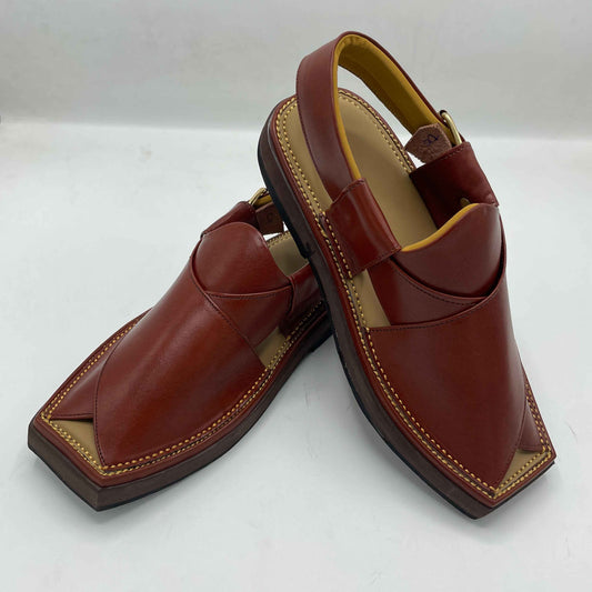 Kaptan Brown Peshawari Chappals