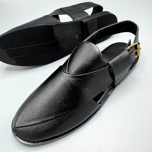 winter black dotted leather