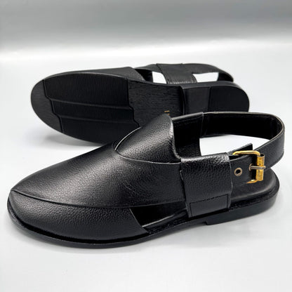 winter black dotted leather