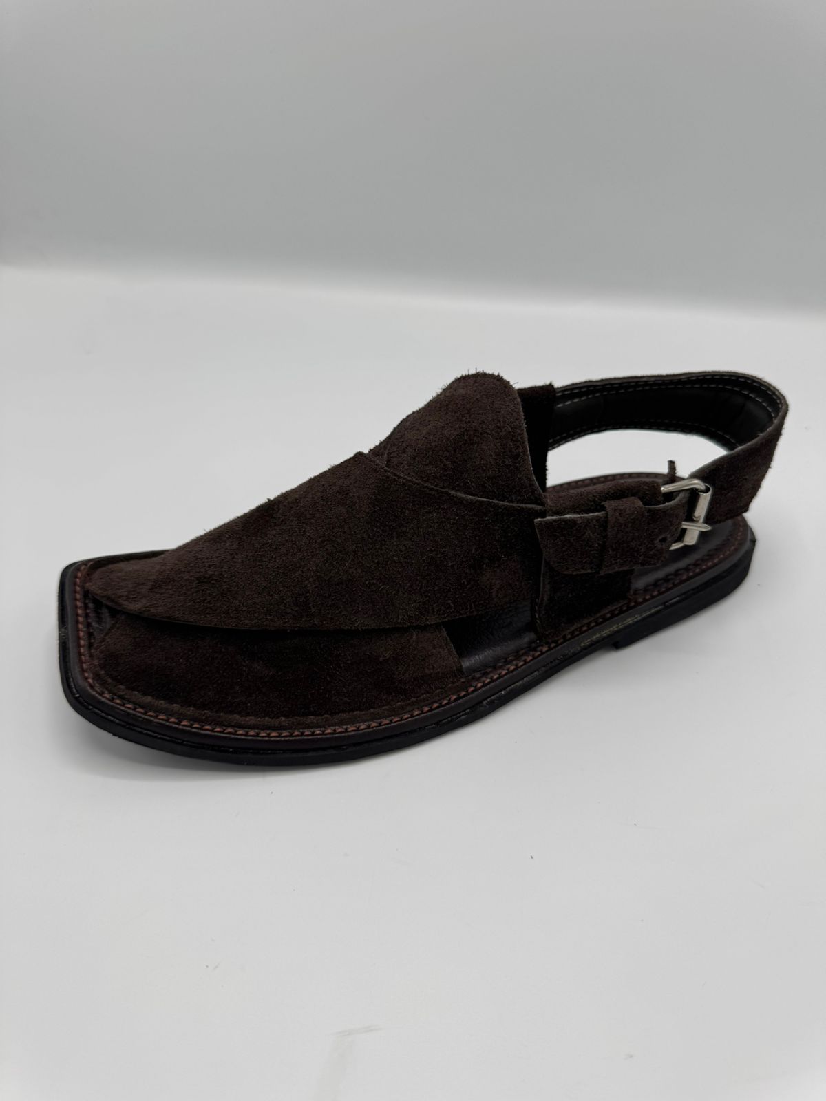 Saabr Chocolate Leather Peshawari Chappal