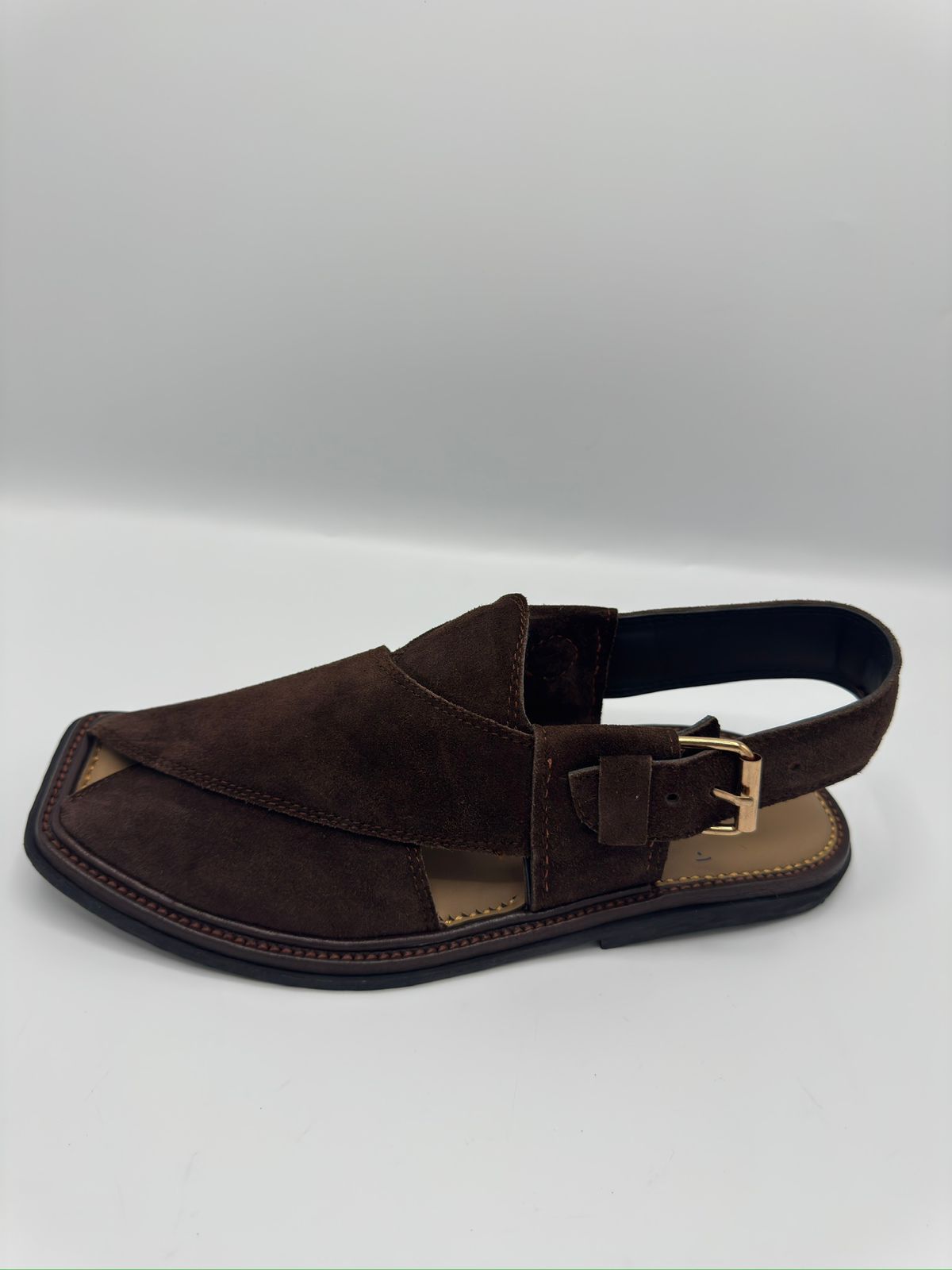 Genuine Saabr – Dark Brown Handmade Peshawari Chappal | Midnight Earth Edition